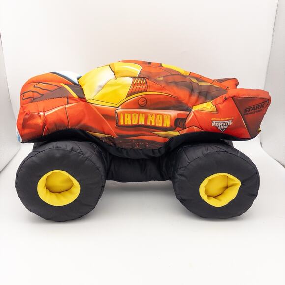Marvel Iron Man Monster Jam Plush Truck Pillow Rare HTF 2001 - Picture 3 of 11